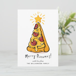 おもしろいPizzamasメリークリスマスカード シーズンカード