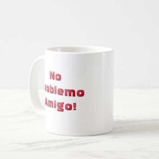 おもしろいProblemoの友達のスペイン人の引用文無し コーヒーマグカップ (正面左)