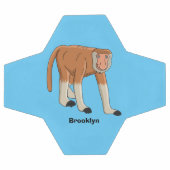 おもしろいproboscis monky漫画イラストレーション サッカーボール (フラット)