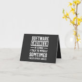 おもしろいProgramming Software Engineer Gift カード (黄色い花)