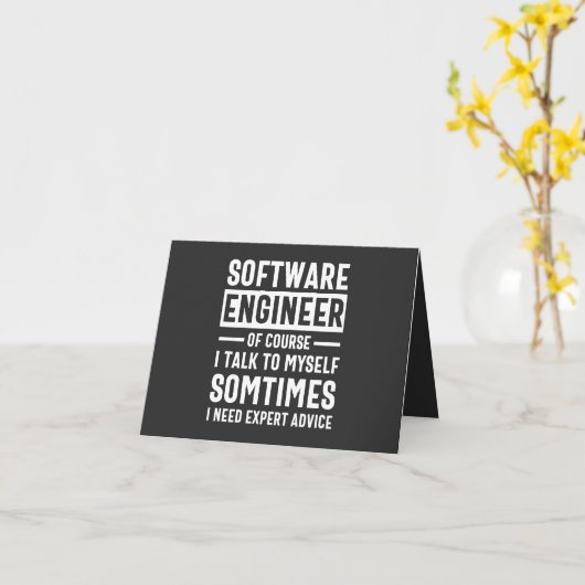 おもしろいProgramming Software Engineer Gift カード (黄色い花)