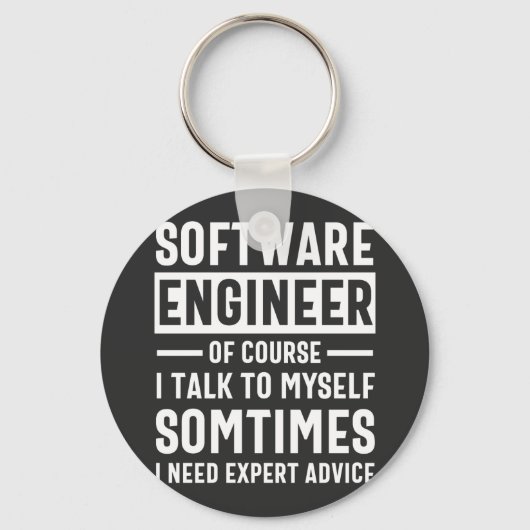 おもしろいProgramming Software Engineer Gift キーホルダー (正面)