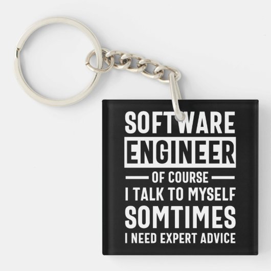 おもしろいProgramming Software Engineer Gift キーホルダー (正面)