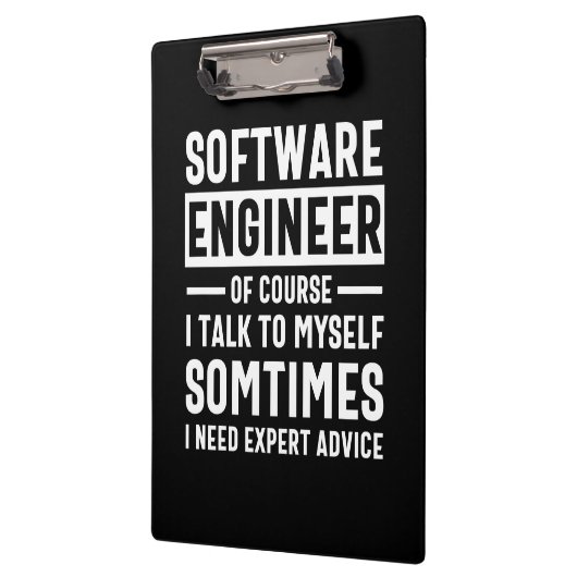 おもしろいProgramming Software Engineer Gift クリップボード (左)