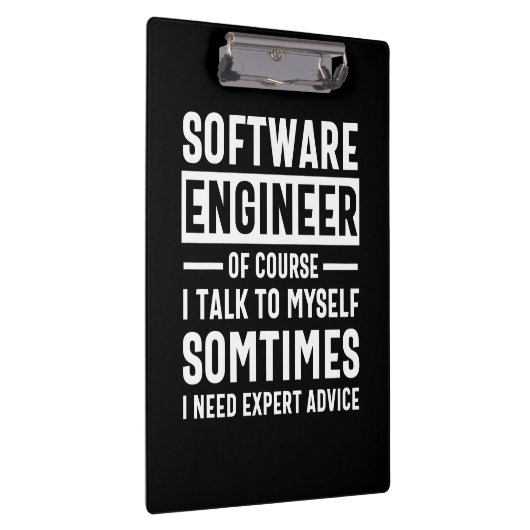 おもしろいProgramming Software Engineer Gift クリップボード (右)