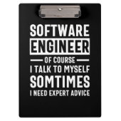 おもしろいProgramming Software Engineer Gift クリップボード (正面)
