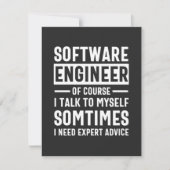 おもしろいProgramming Software Engineer Gift サンキューカード (正面)