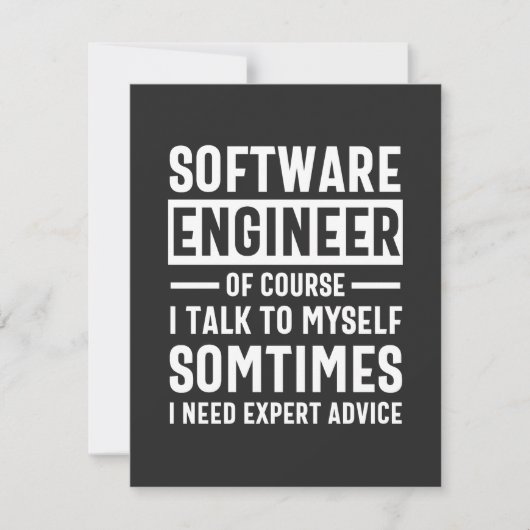 おもしろいProgramming Software Engineer Gift サンキューカード (正面)