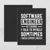 おもしろいProgramming Software Engineer Gift サンキューカード (正面/裏面)
