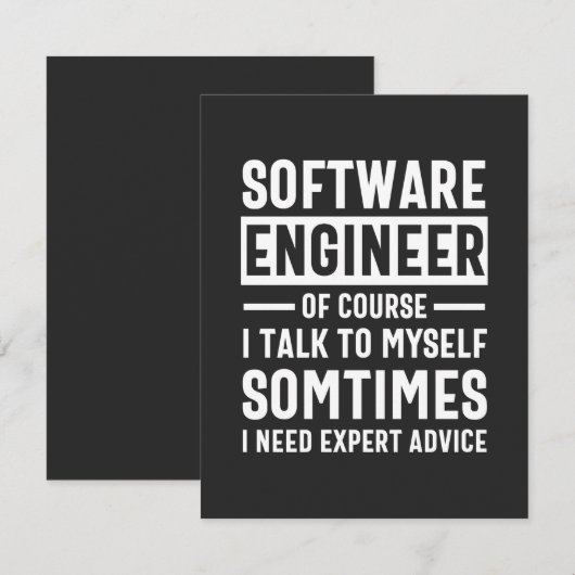 おもしろいProgramming Software Engineer Gift サンキューカード (正面/裏面)