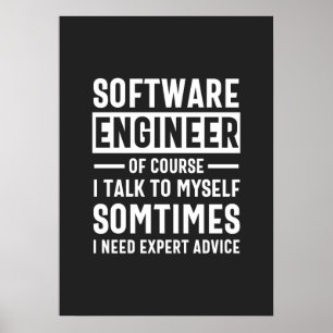 おもしろいProgramming Software Engineer Gift ポスター