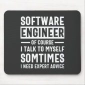 おもしろいProgramming Software Engineer Gift マウスパッド (正面)