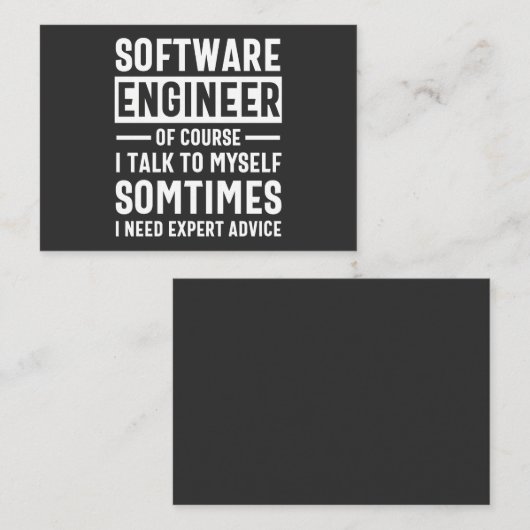 おもしろいProgramming Software Engineer Gift 名刺 (正面/裏面)