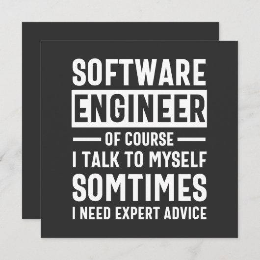 おもしろいProgramming Software Engineer Gift 招待状 (正面/裏面)