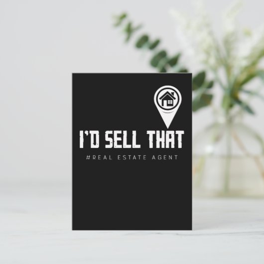 おもしろいProperty Brokerおもしろい実在 Sate Agent ポストカード (スタンド正面)