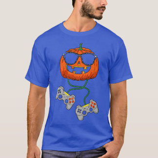 おもしろいPumpkin Gamer、秋Pumpkin Video Gaming Lov Tシャツ