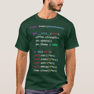 おもしろいPythonクラスコー食べドスリープ Tシャツ