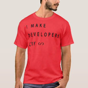 おもしろいQAエンジニアIが開発者に贈り物を売カッコいいる Tシャツ