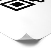 おもしろいQRコーカスタムド・ビジネス・ロゴ・レビュー赤 ポスター (角)