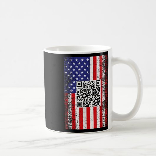 おもしろいQr大統領トランプコードダンス コーヒーマグカップ (右)