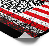 おもしろいQr大統領トランプコードダンス ポスター (角)