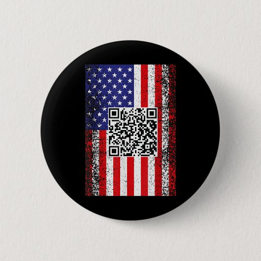 おもしろいQr大統領トランプコードダンス 缶バッジ (正面)