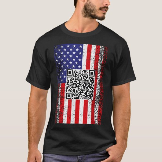 おもしろいQr大統領トランプコードダンス Tシャツ (正面)