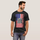 おもしろいQr大統領トランプコードダンス Tシャツ (正面フル)