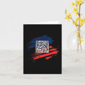 おもしろいQr大統領トランプダンスコード カード (黄色い花)