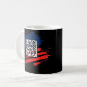 おもしろいQr大統領トランプダンスコード コーヒーマグカップ (正面左)