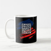 おもしろいQr大統領トランプダンスコード コーヒーマグカップ (左)
