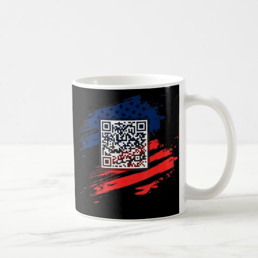 おもしろいQr大統領トランプダンスコード コーヒーマグカップ (右)