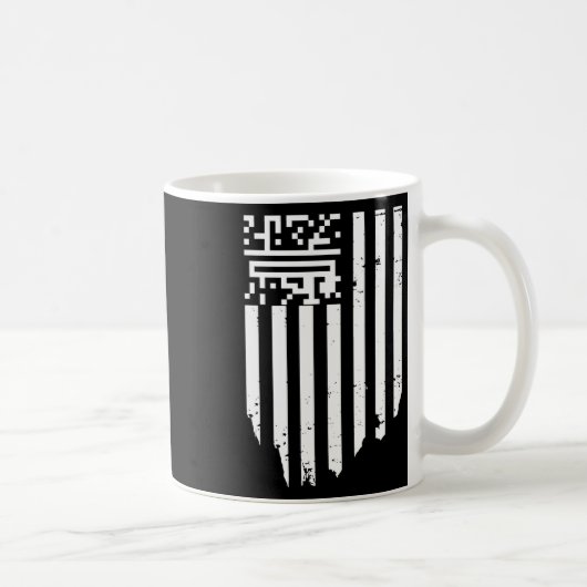 おもしろいQr大統領トランプダンスコード コーヒーマグカップ (右)