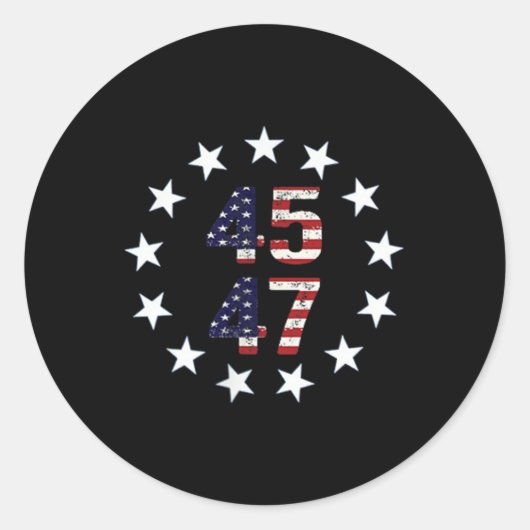 おもしろいQr大統領トランプダンスコード ラウンドシール (正面)