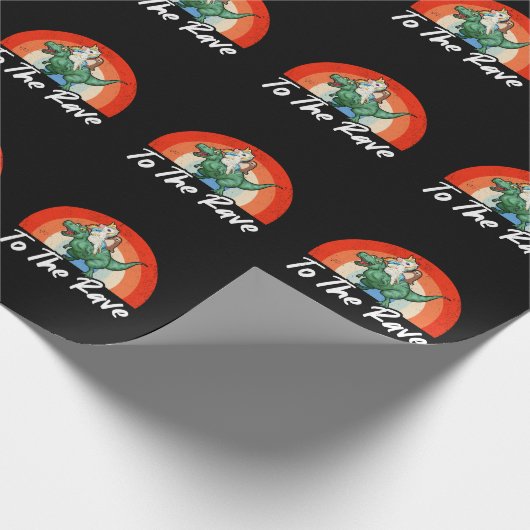 おもしろいRaverテクノパーティーEDMフェスティバルユーモア ラッピングペーパー (角)