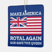 おもしろいRed Blue Make America再びグ王室のラフ セラミックオーナメント (左)
