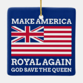 おもしろいRed Blue Make America再びグ王室のラフ セラミックオーナメント (裏面)