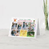 おもしろいRudolph Oh Deer引っ越しました6枚の写真モダン カード (正面)