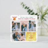 おもしろいRudolph Oh Deer Peace Love Joy写真モダン シーズンカード (スタンド正面)