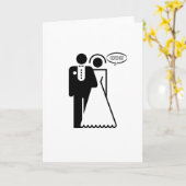 「おもしろい''s 結婚 couple''はい！デザイン カード (黄色い花)