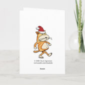 おもしろいSandy Chapes Catクリスマス シーズンカード (裏面)