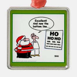 おもしろいSanta At The Optometristクリスマス装飾 メタルオーナメント