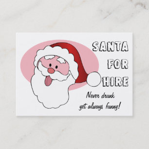 おもしろいSanta for Hire名刺 名刺