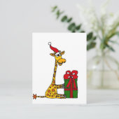 おもしろいSanta Hat Christmasデザイン シーズンポストカード (スタンド正面)