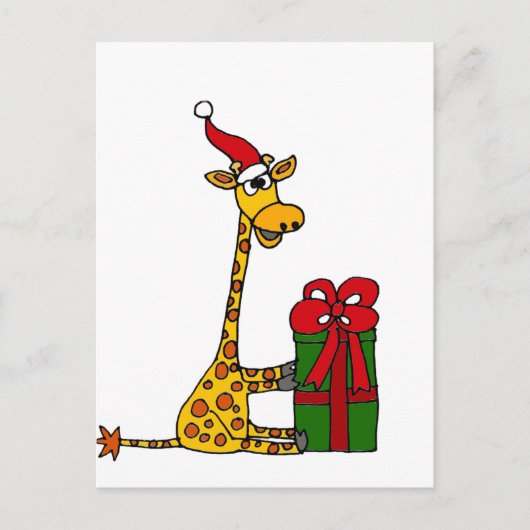 おもしろいSanta Hat Christmasデザイン シーズンポストカード (正面)