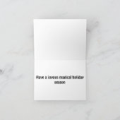 おもしろいSanta HatsのGiraffesクリスマス抽象芸術 カード (内部)