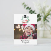 おもしろいSanta's Good List Christmas Photo ポストカード (スタンド正面)