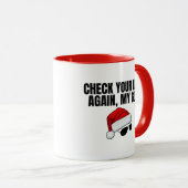 おもしろいSassy Santa Nice List Christmas Mag マグカップ (正面右)