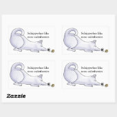 おもしろいSchipperke Dog漫画 長方形シール (シート)