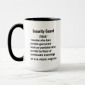 おもしろいSecurity Guard定義のギフト マグカップ (左)